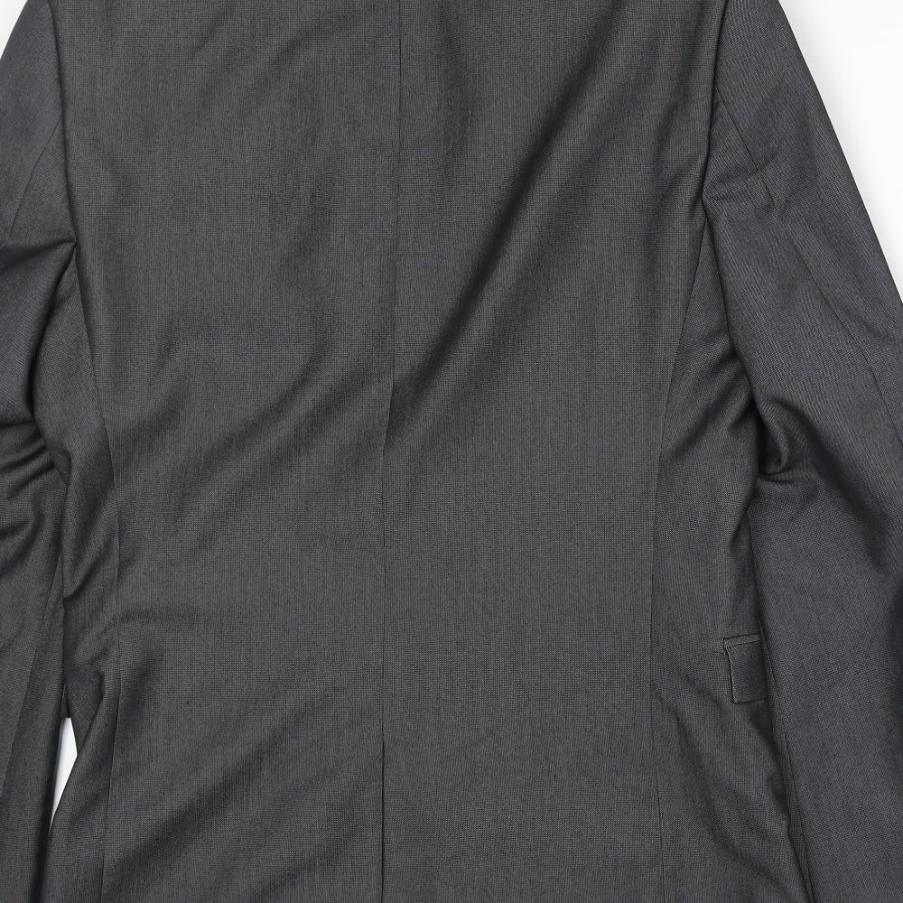 NEXT Mens Grey Polyester Jacket Suit Jacket Size 38 Regular