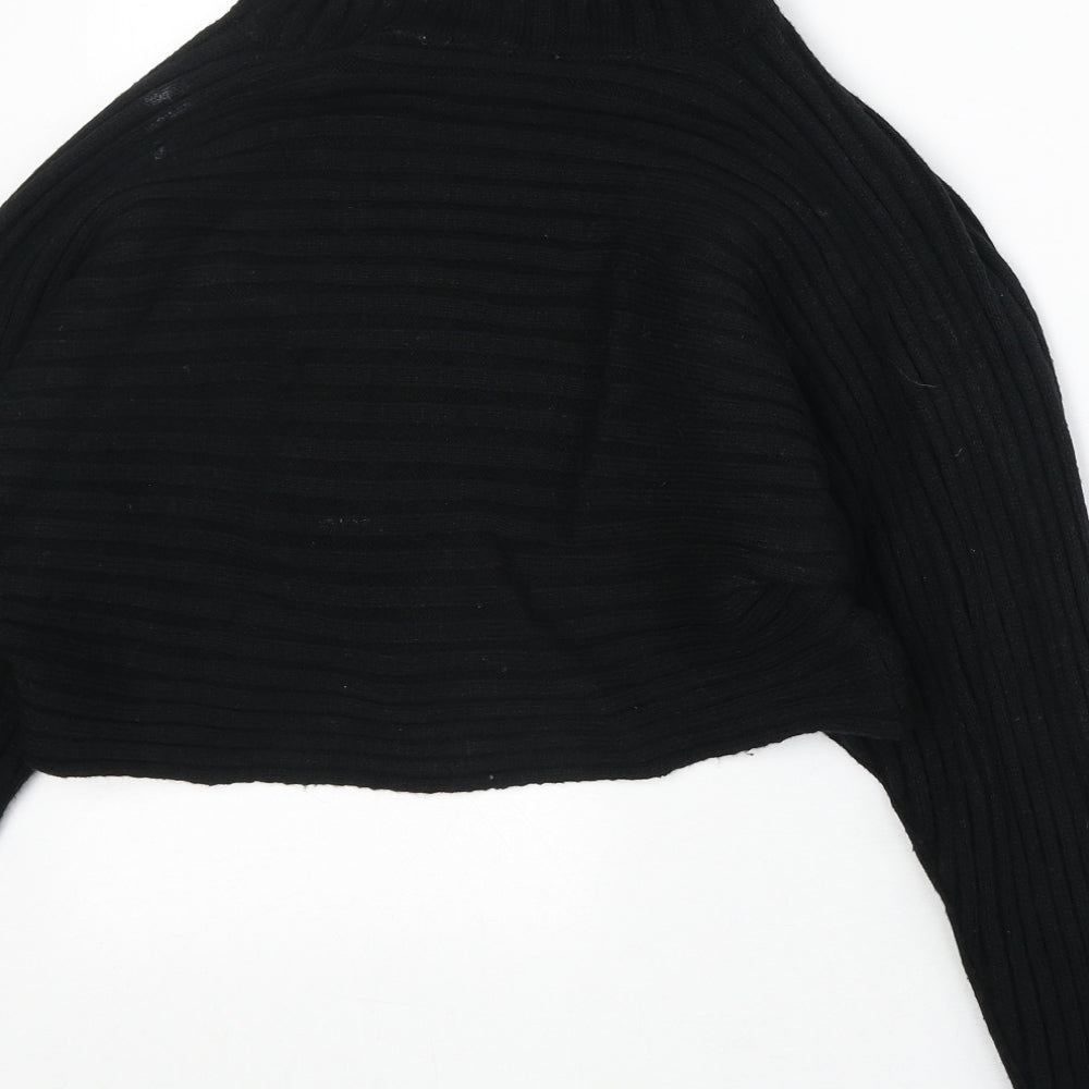 New Look Womens Black Roll Neck Acrylic Pullover Jumper Size S