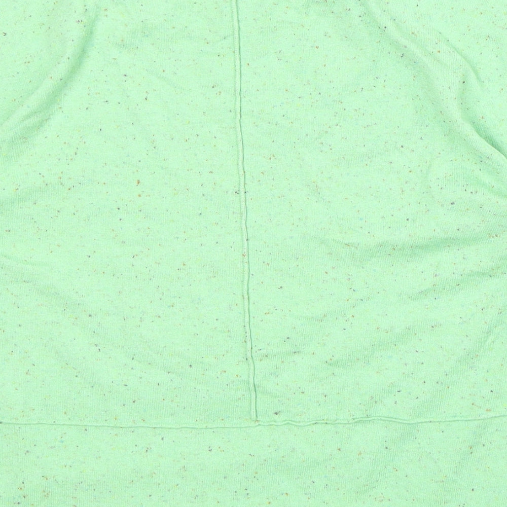 NEXT Womens Green Round Neck Nylon Pullover Jumper Size XS