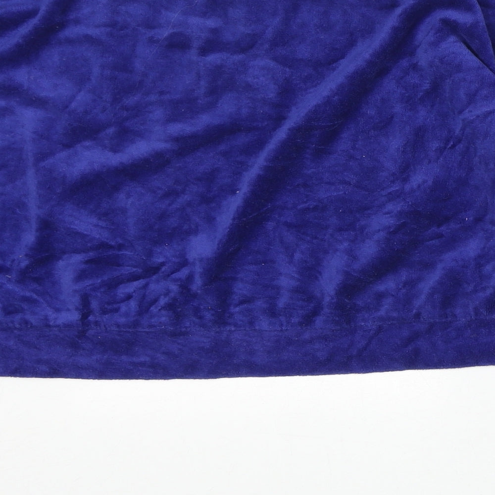 FOREVER 21 Womens Blue Polyester Pullover Sweatshirt Size S Pullover - Cropped