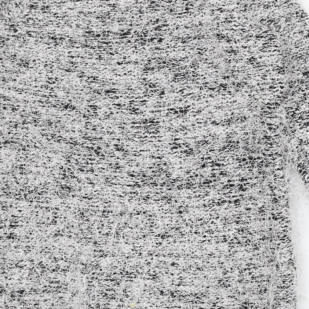 River Island Womens Ivory Round Neck Geometric Polyester Pullover Jumper Size 8