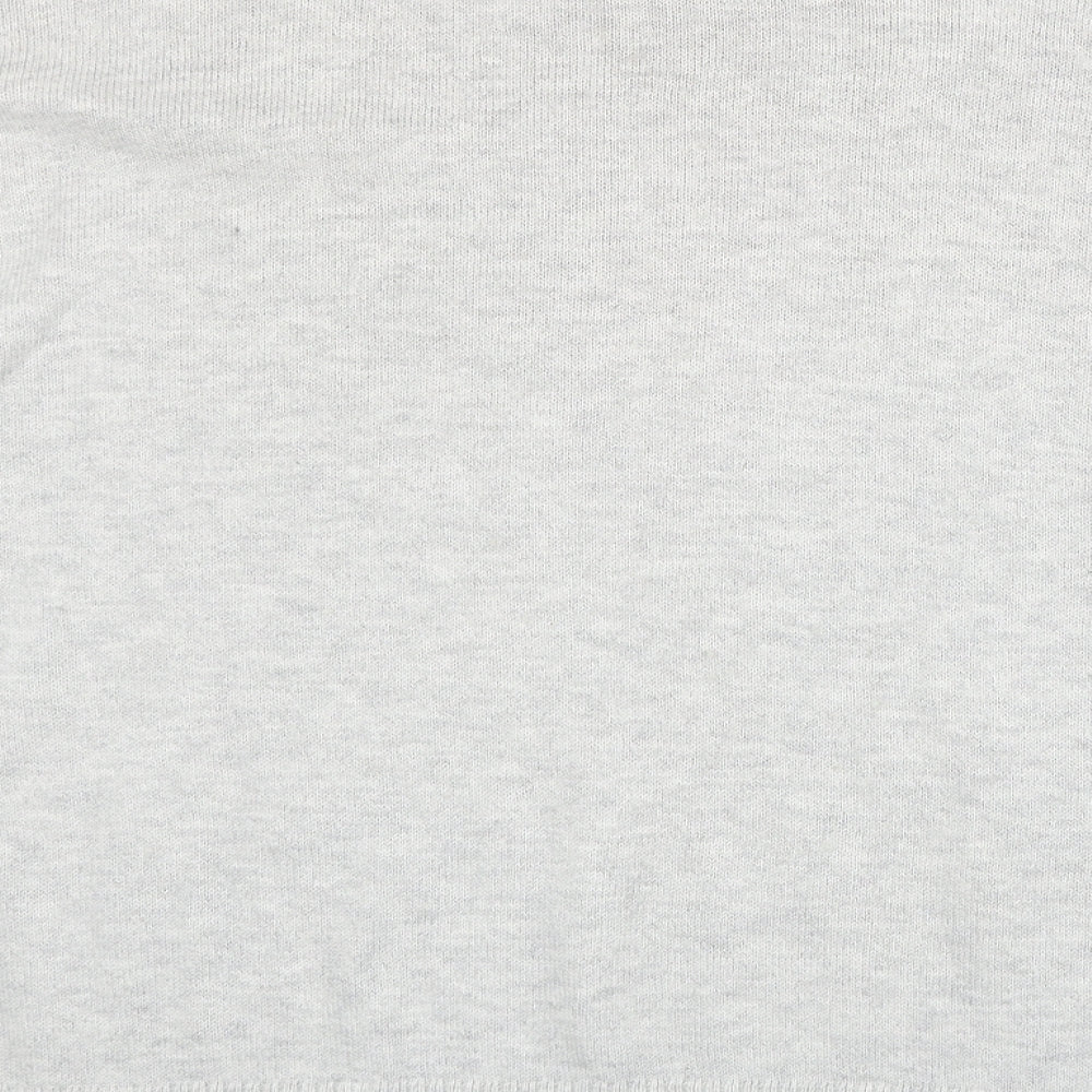 H&M Womens Grey Round Neck Acrylic Pullover Jumper Size M