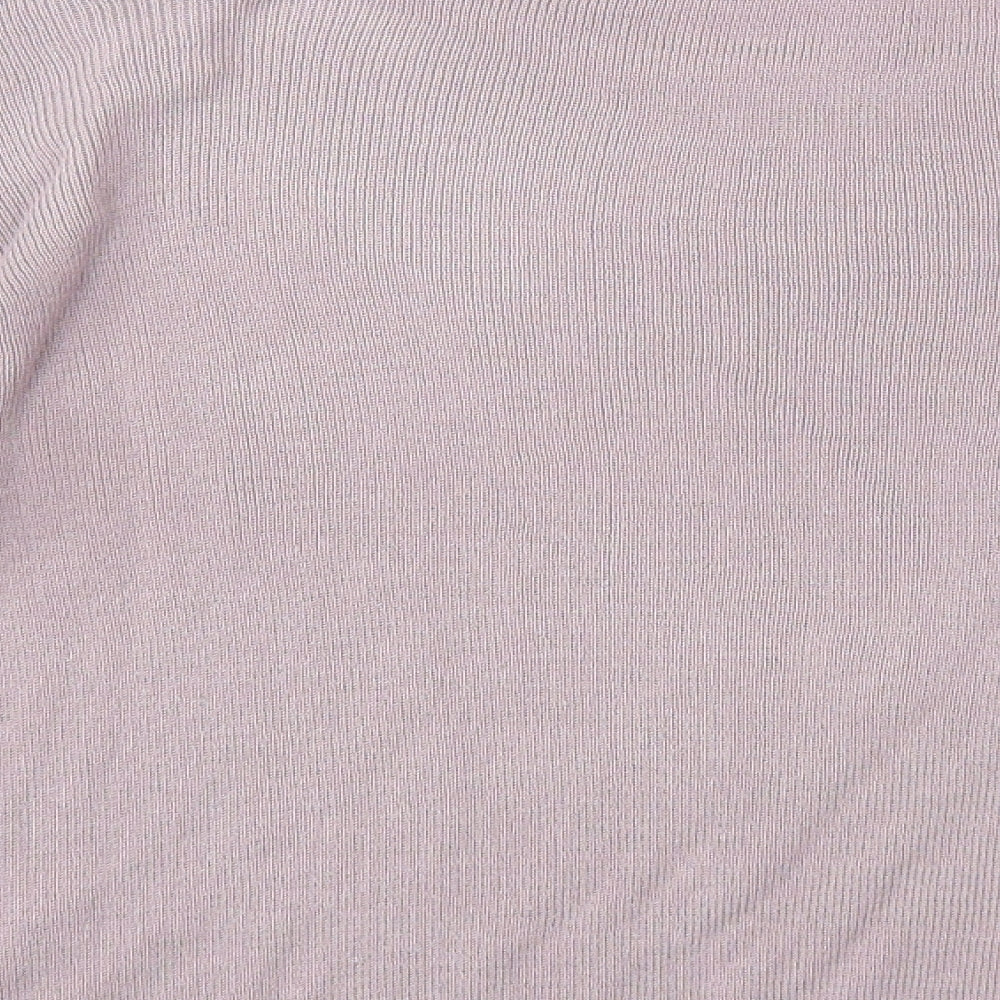 Derek Heart Womens Purple Round Neck Acrylic Pullover Jumper Size S