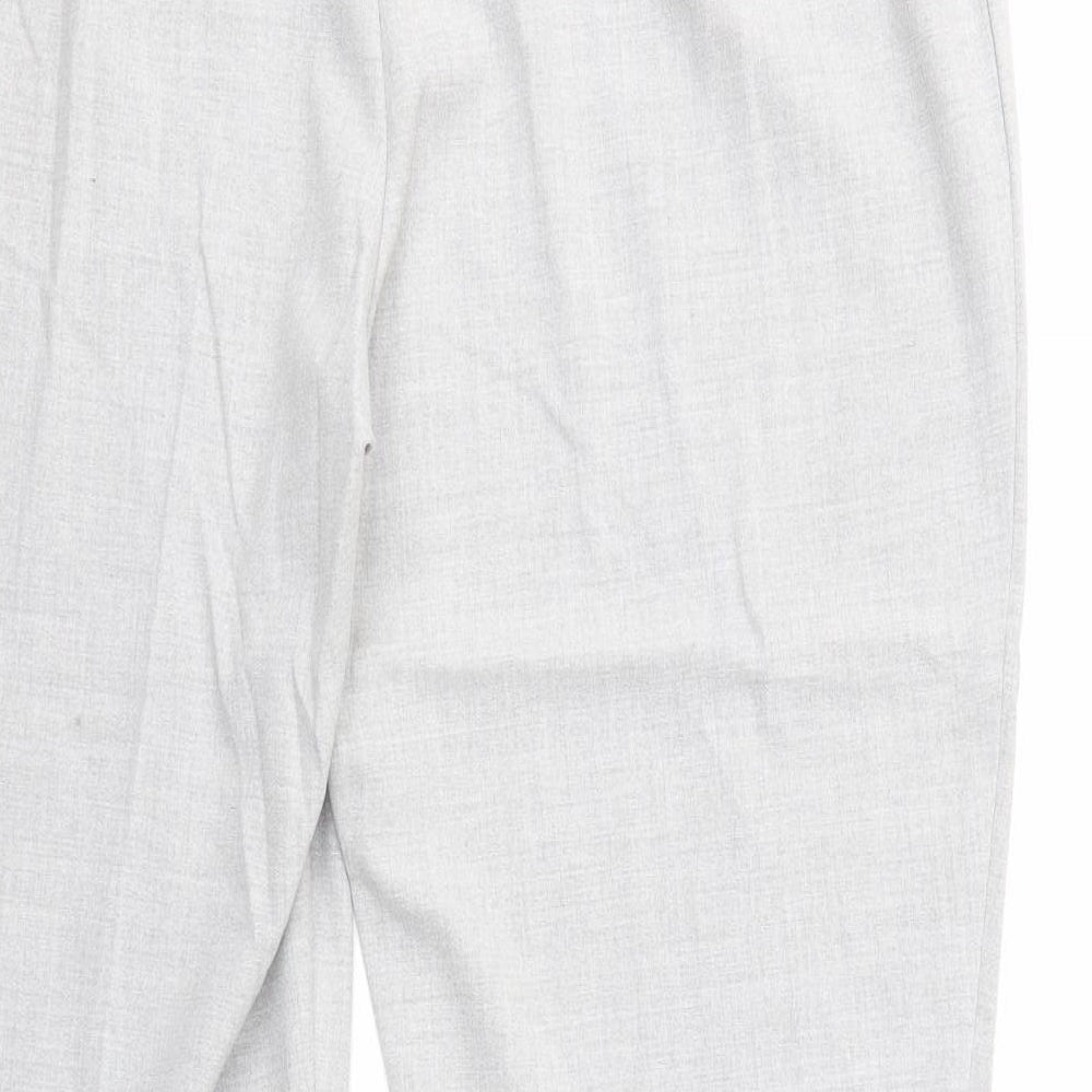 Agenda Womens Grey Polyester Dress Pants Trousers Size 16 Regular Zip