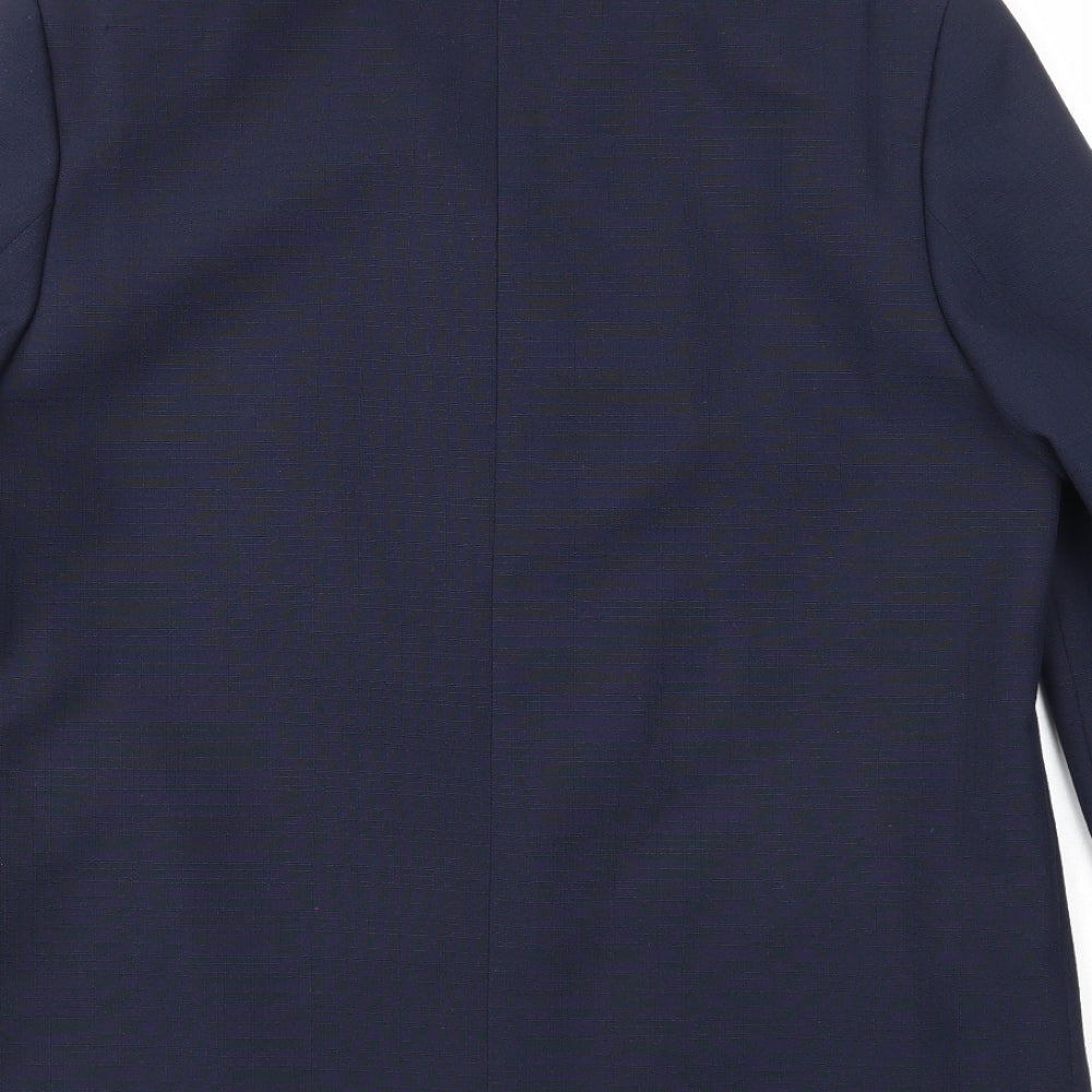 Brandtex Womens Blue Jacket Blazer Size 12 Button