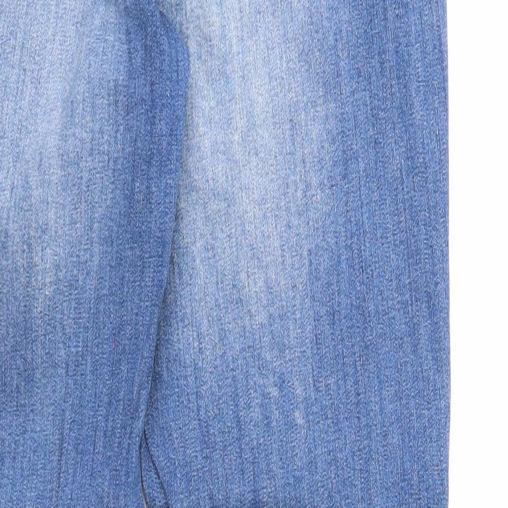 JDY Womens Blue Cotton Straight Jeans Size 32 in L32 in Regular Zip