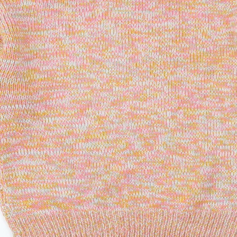 Studio Womens Multicoloured Boat Neck Acrylic Pullover Jumper Size 8