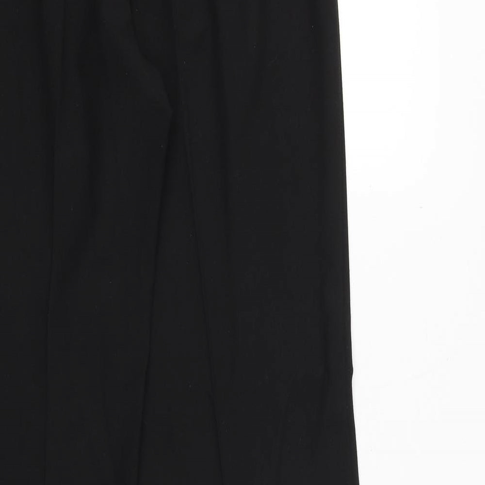 Essentials Womens Black Viscose Trousers Size 12 Regular Zip