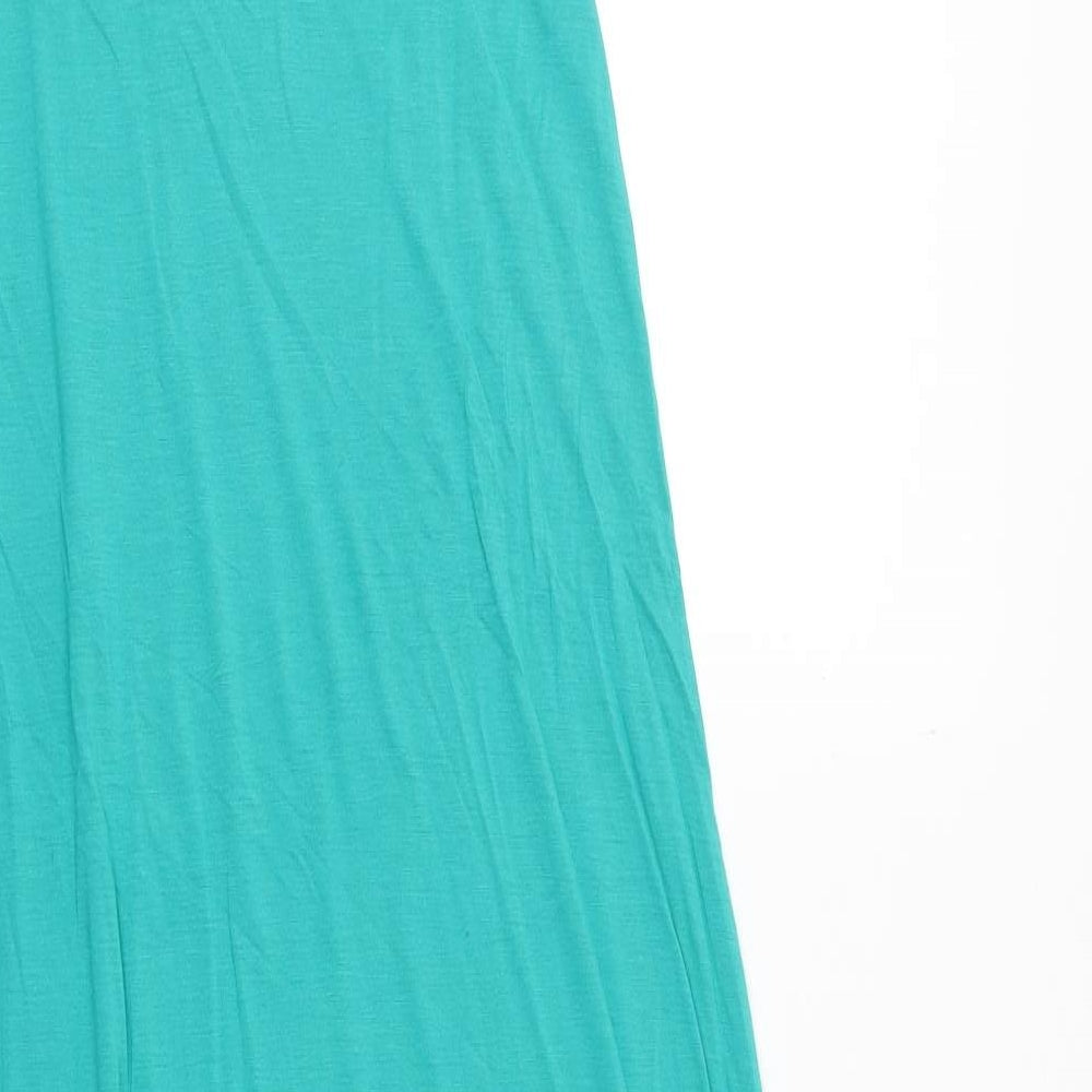 H&M Womens Green Viscose Maxi Size 8 Round Neck Pullover