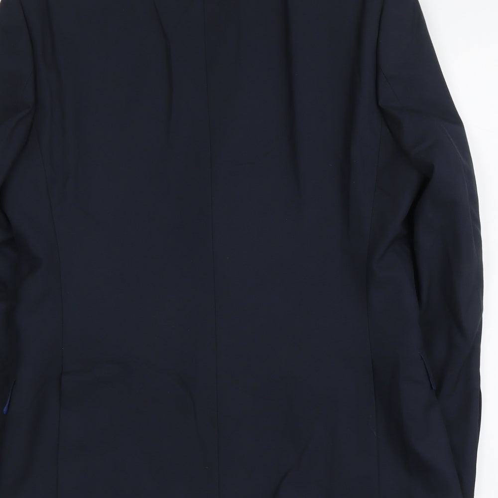 Marks & Spencer Mens Blue Polyester Jacket Suit Jacket Size M Regular