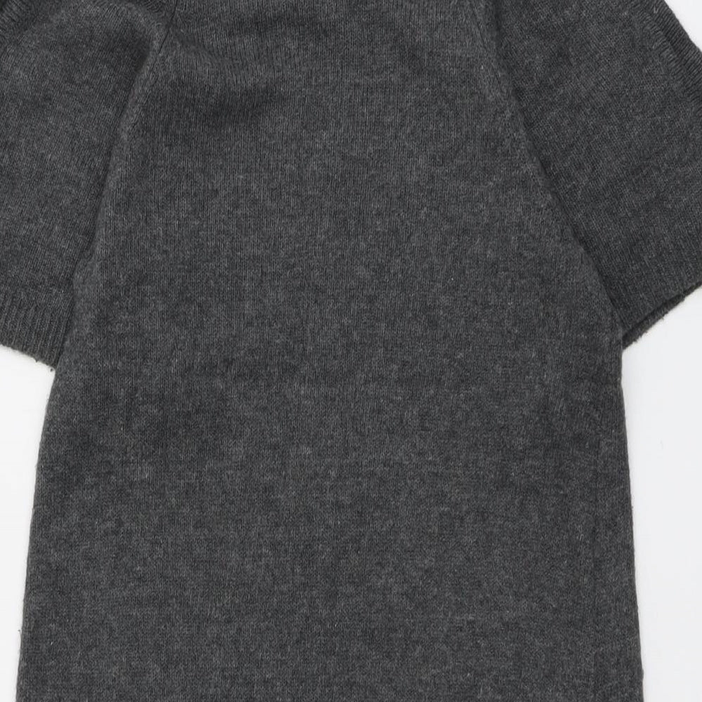 Warehouse Womens Grey Roll Neck Viscose Pullover Jumper Size 12