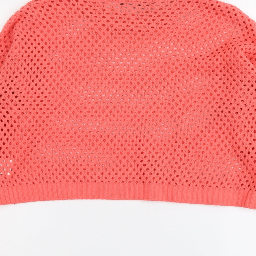 Republic Womens Pink Round Neck Acrylic Pullover Jumper Size 10