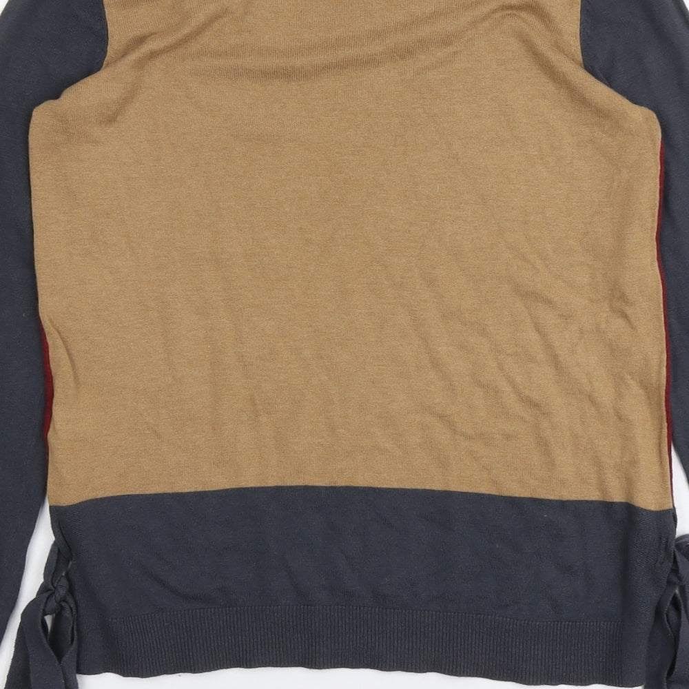 NEXT Womens Multicoloured Round Neck Cotton Pullover Jumper Size 8