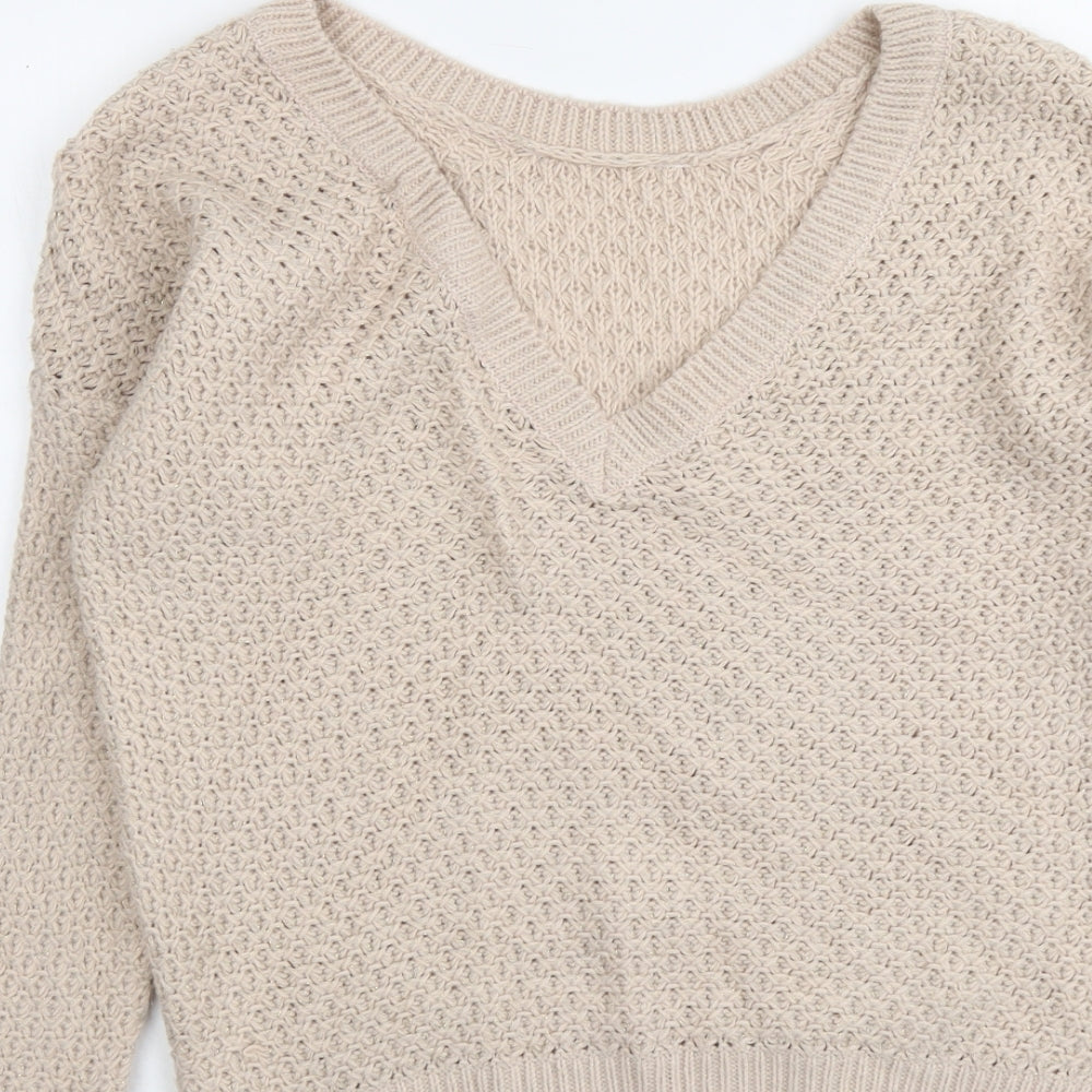 NEXT Womens Pink Round Neck Acrylic Pullover Jumper Size M