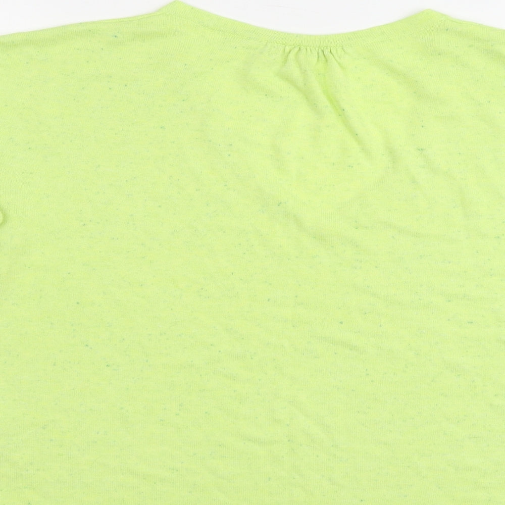 NEXT Womens Green V-Neck Acrylic Pullover Jumper Size M
