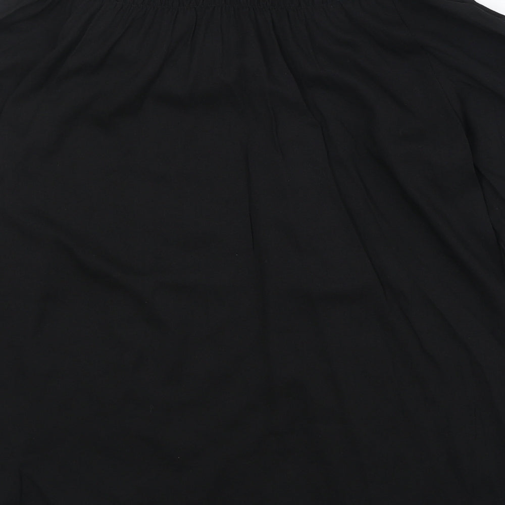 N.1 Womens Black Viscose Basic Blouse Size S Off the Shoulder