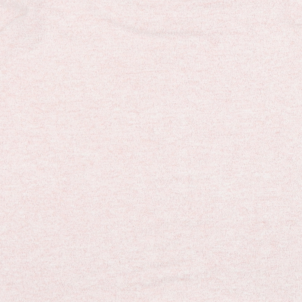 NEXT Womens Pink Round Neck Viscose Pullover Jumper Size 12