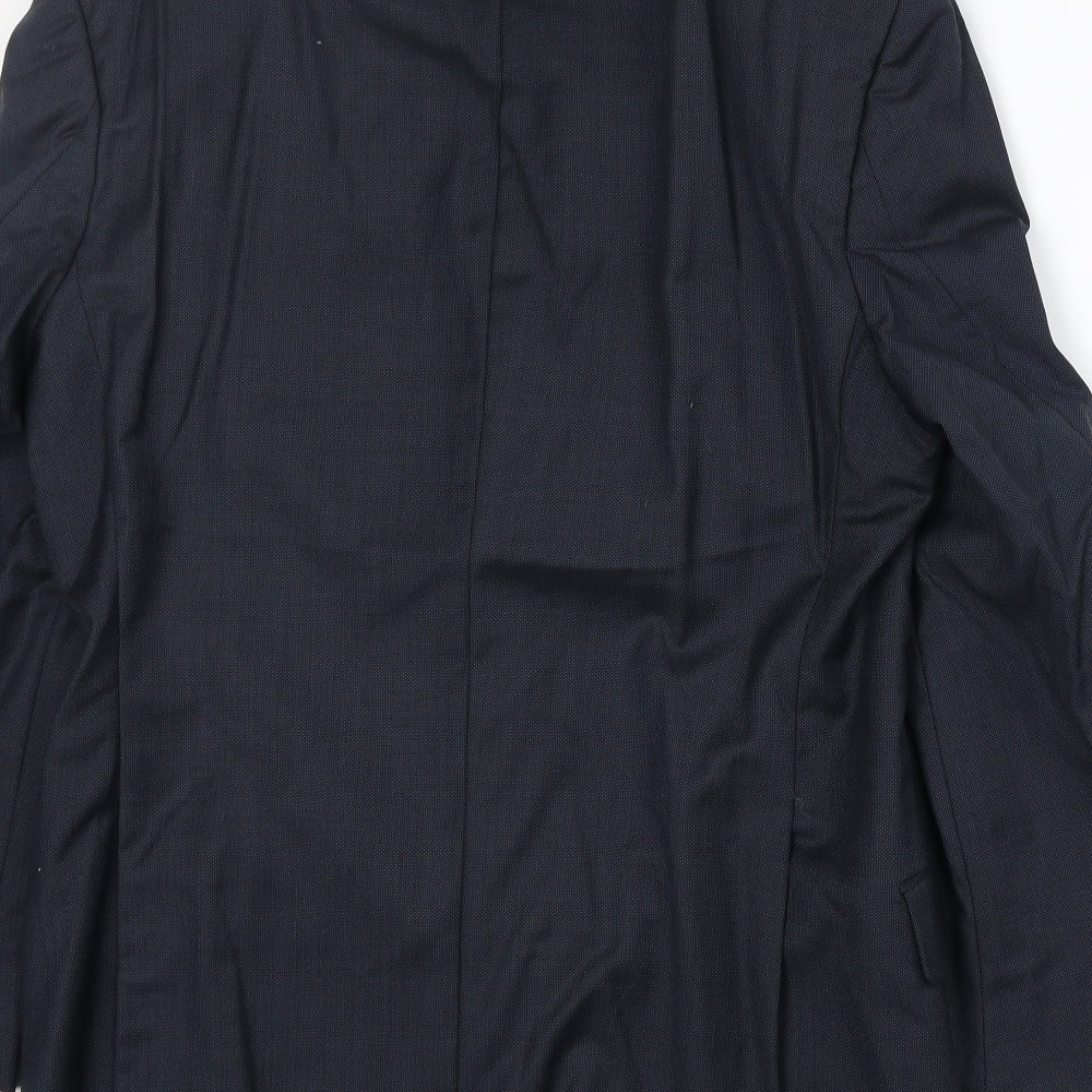 Marks & Spencer Mens Blue Wool Jacket Suit Jacket Size 38 Regular