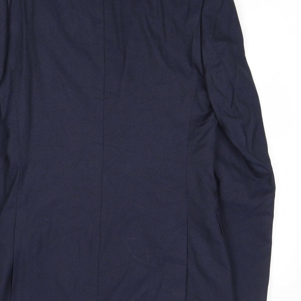 Marks & Spencer Mens Blue Polyester Jacket Suit Jacket Size 36 Regular