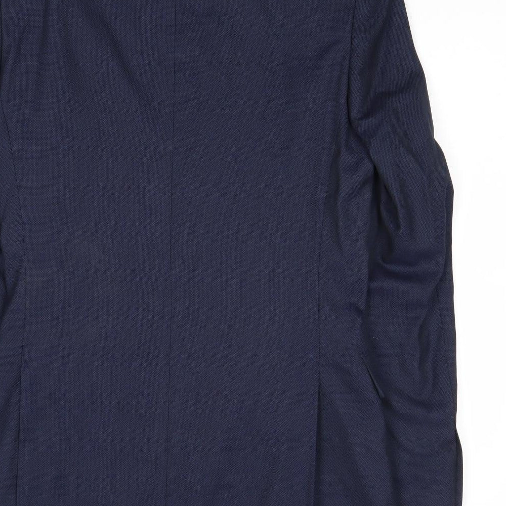 Marks & Spencer Mens Blue Polyester Jacket Suit Jacket Size 36 Regular