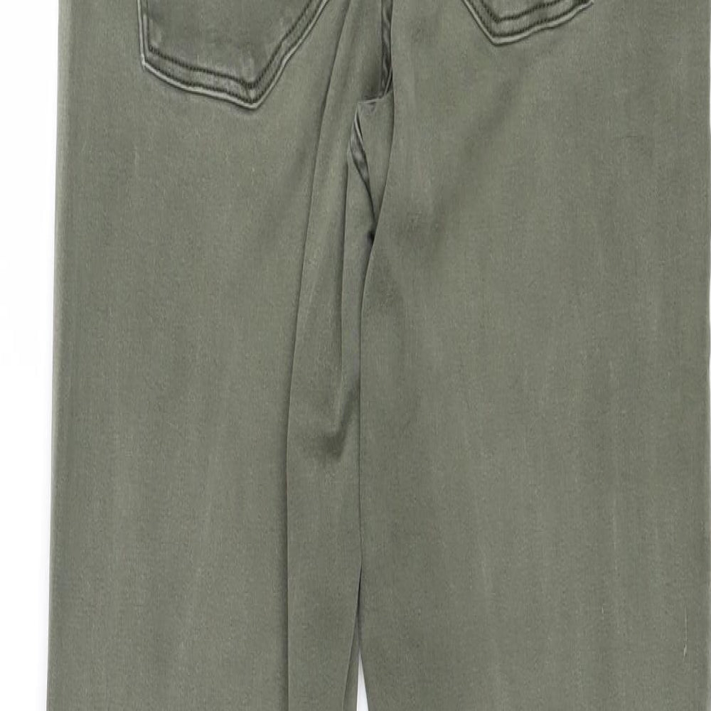 H&M Womens Green Cotton Skinny Jeans Size 33 in Regular Zip