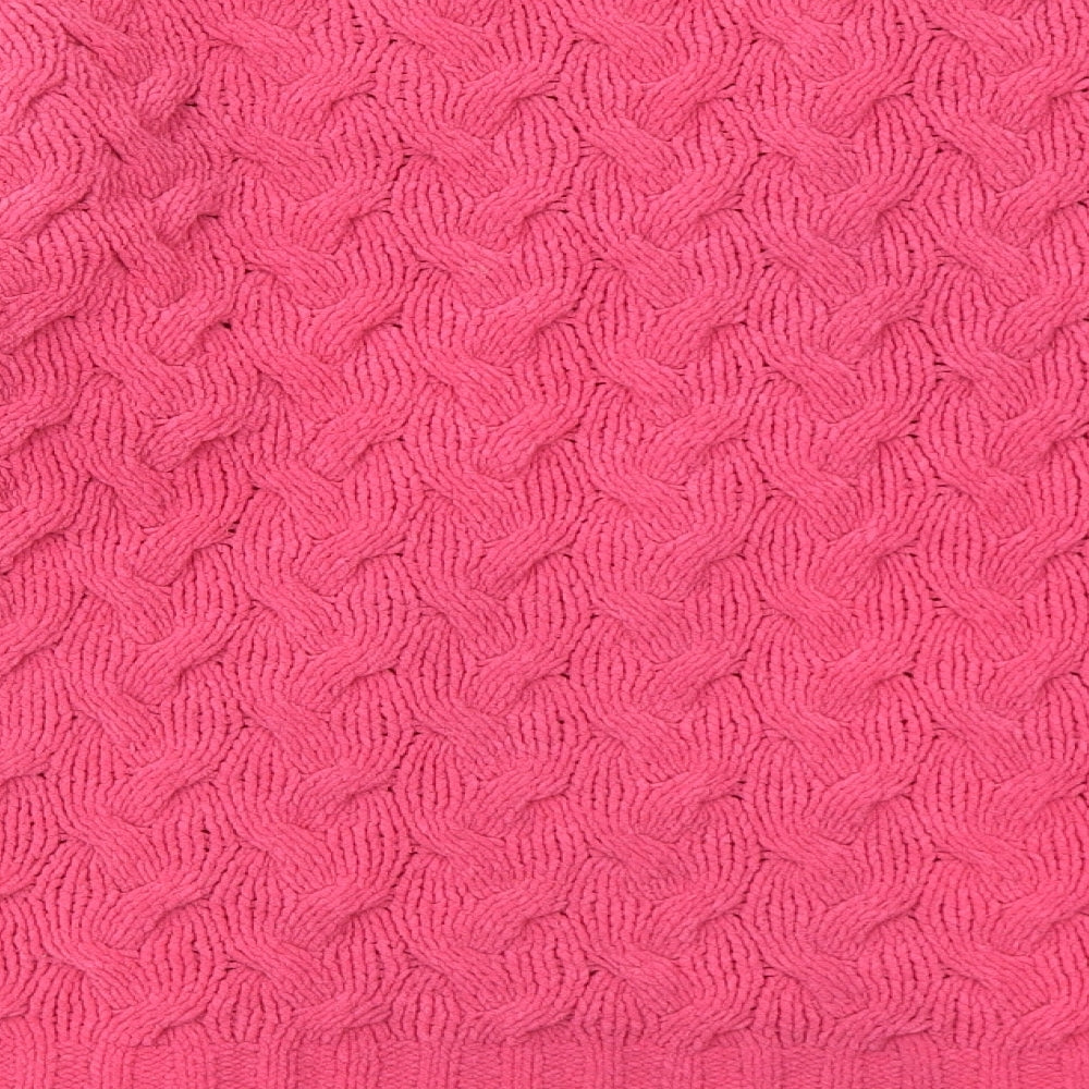 NEXT Womens Pink Round Neck Polyester Pullover Jumper Size S - Textured
