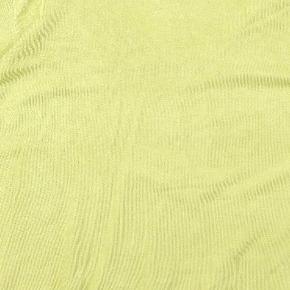 Marks & Spencer Womens Green V-Neck Viscose Pullover Jumper Size 12