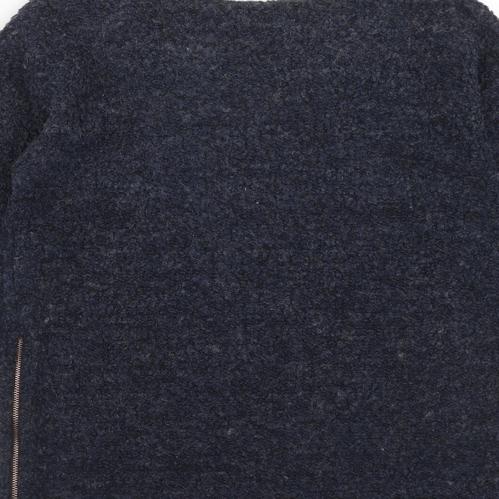 NEXT Womens Blue Boat Neck Polyester Pullover Jumper Size 6