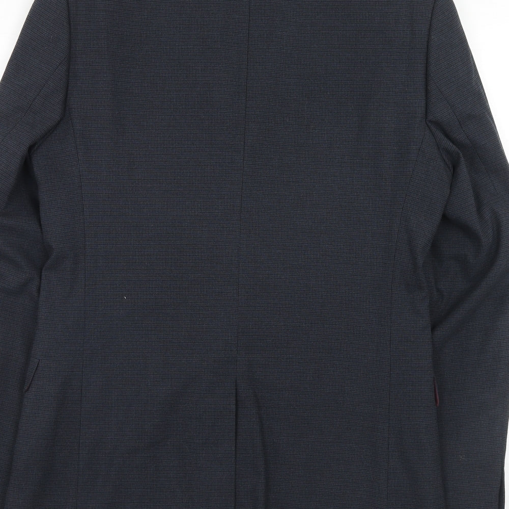 Marks & Spencer Mens Blue Polyamide Jacket Suit Jacket Size 38 Regular