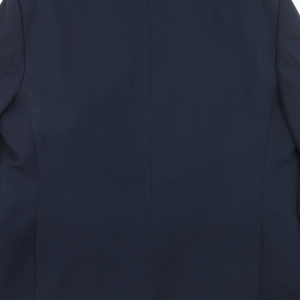 Greenwoods Mens Blue Polyester Jacket Suit Jacket Size 44 Regular