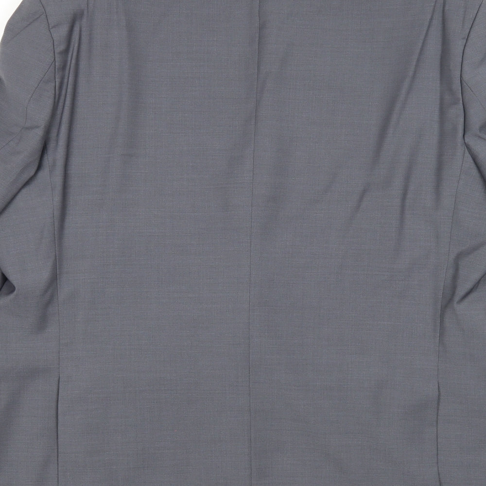 Yunsa Mens Grey Polyester Jacket Suit Jacket Size 44 Regular