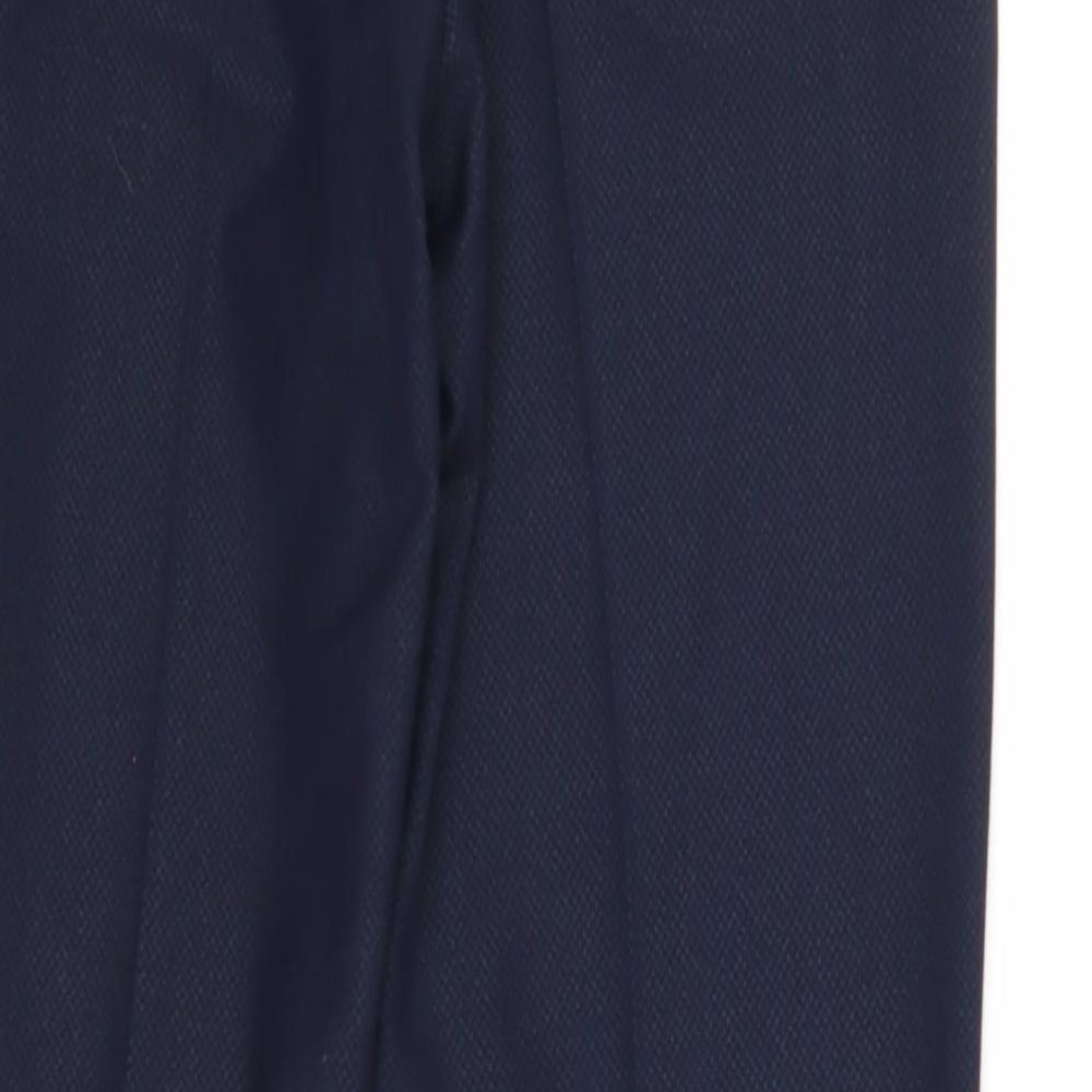 Marks and Spencer Womens Blue Polyester Trousers Size 10 Regular Zip
