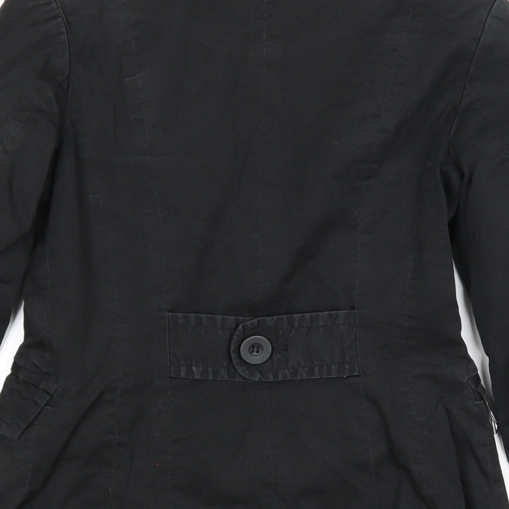 New Look Womens Black Jacket Blazer Size 8 Button