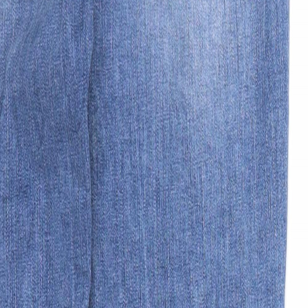 H&M Womens Blue Cotton Skinny Jeans Size 27 in Regular Zip
