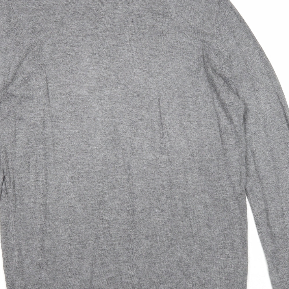Dorothy Perkins Womens Grey Boat Neck Viscose Pullover Jumper Size 16