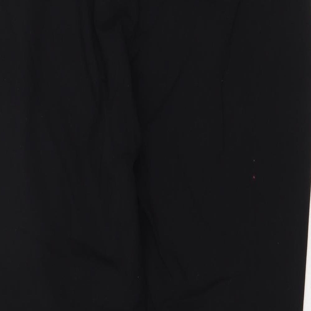 Marks & Spencer Womens Black Polyester Dress Pants Trousers Size 14 Regular Zip