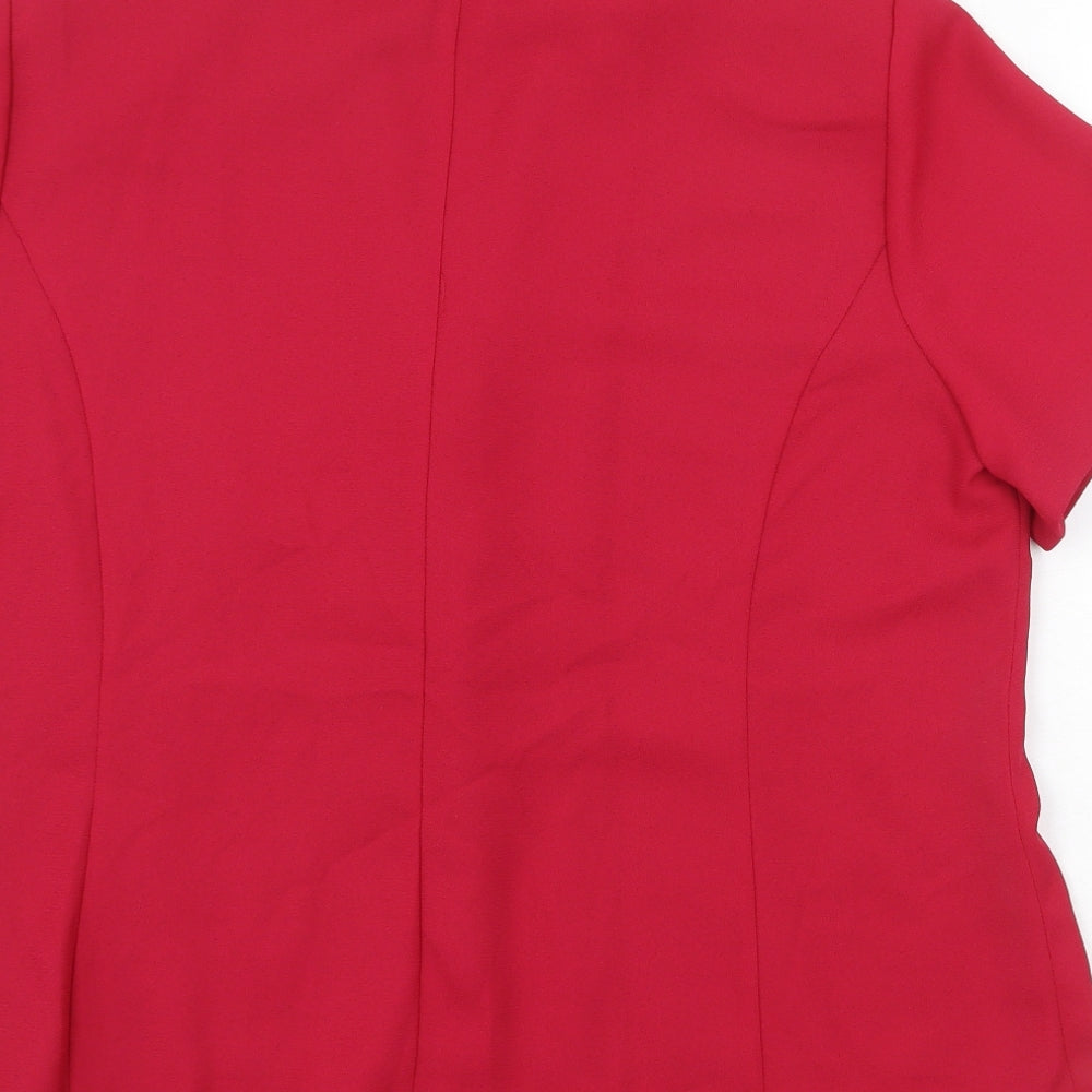 Bonmarché Womens Pink Jacket Blazer Size 20 Button
