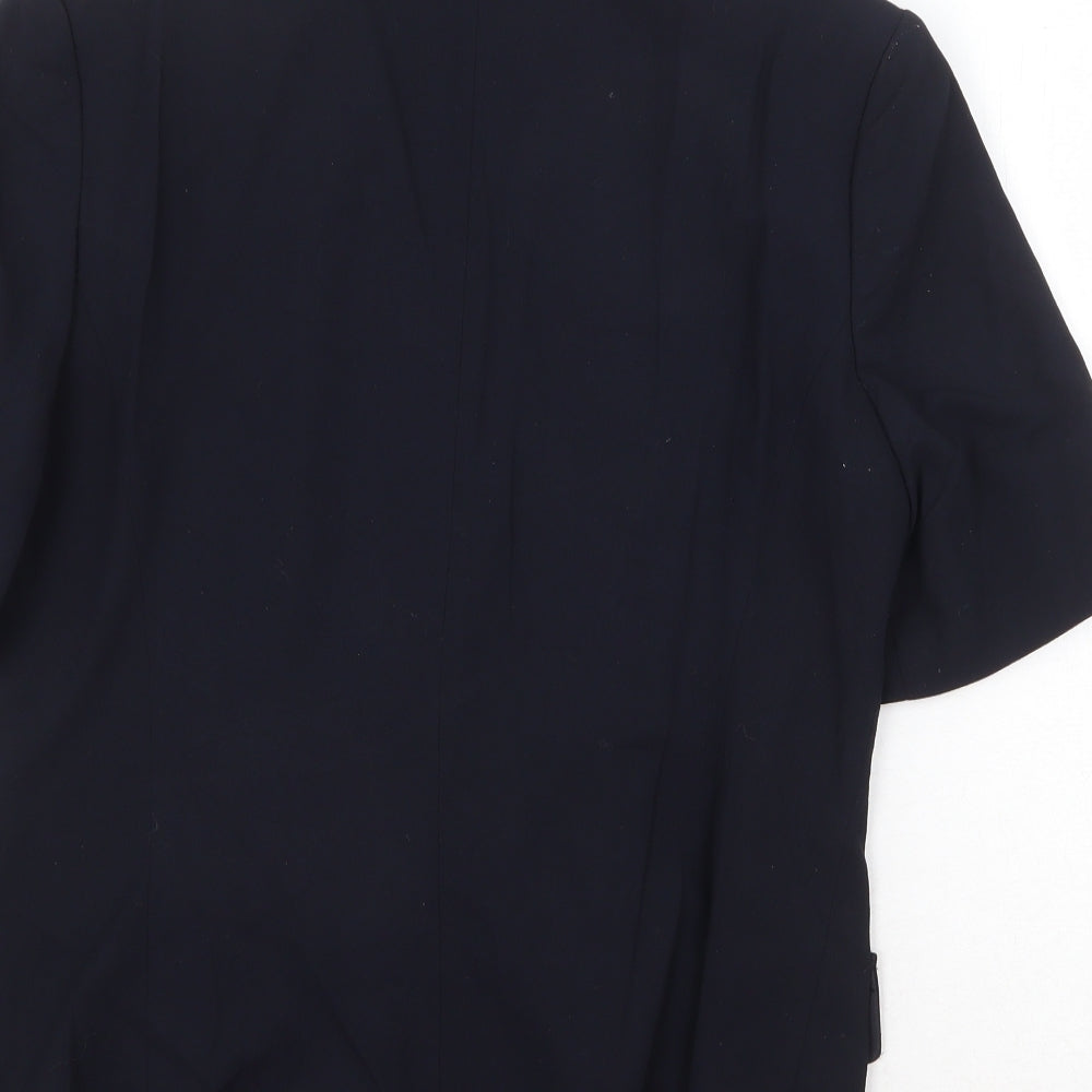 Marks & Spencer Womens Blue Jacket Blazer Size 12 Button