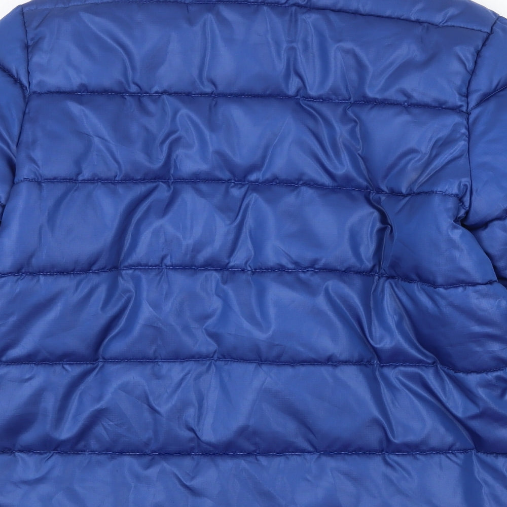 Mango Womens Blue Puffer Jacket Jacket Size S Zip