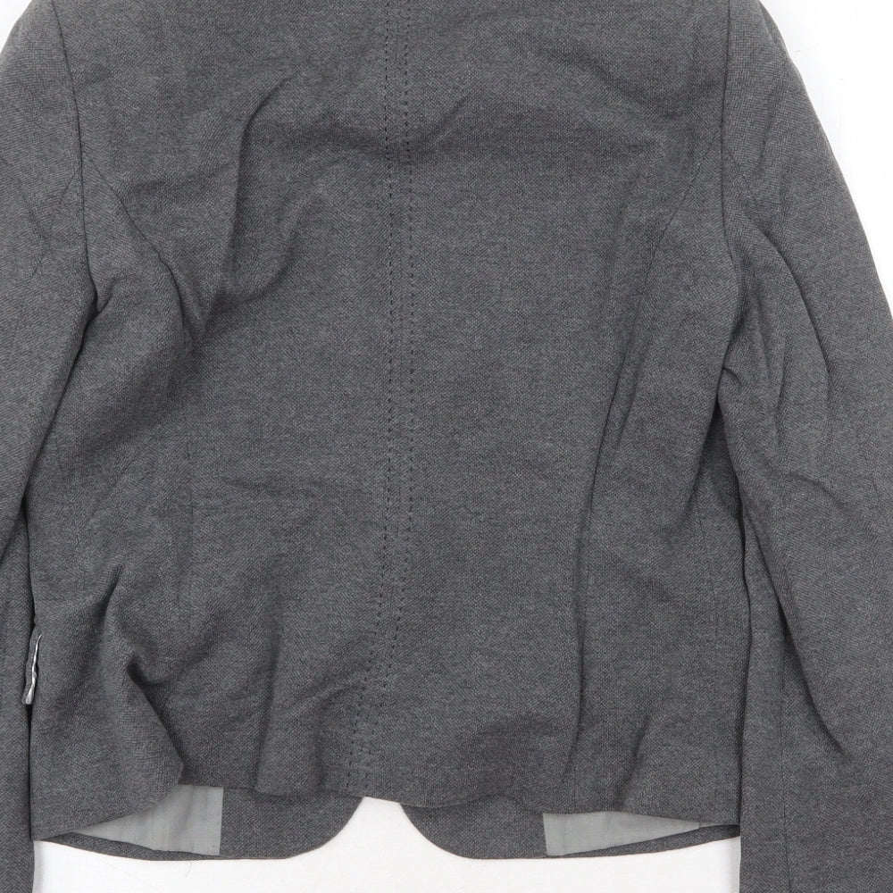 Marks and Spencer Womens Grey Jacket Blazer Size 12 Button