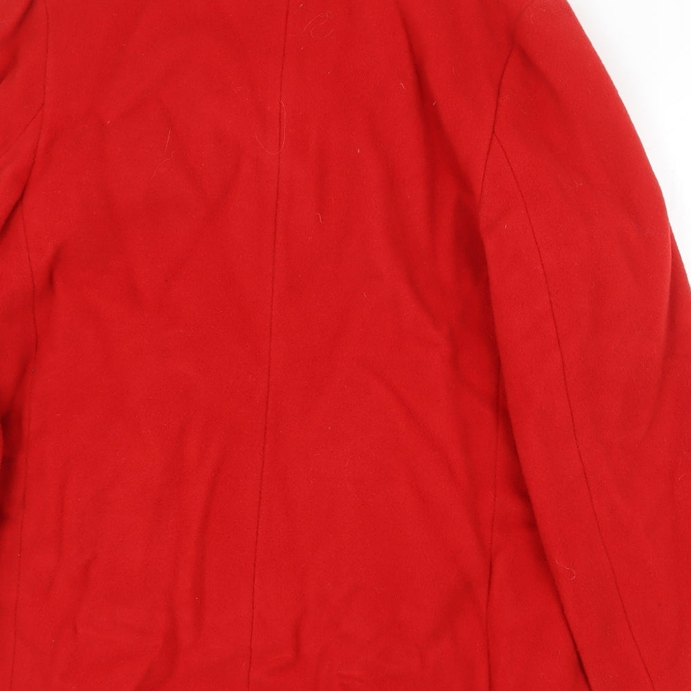 Marks & Spencer Womens Red Jacket Size 10 Button