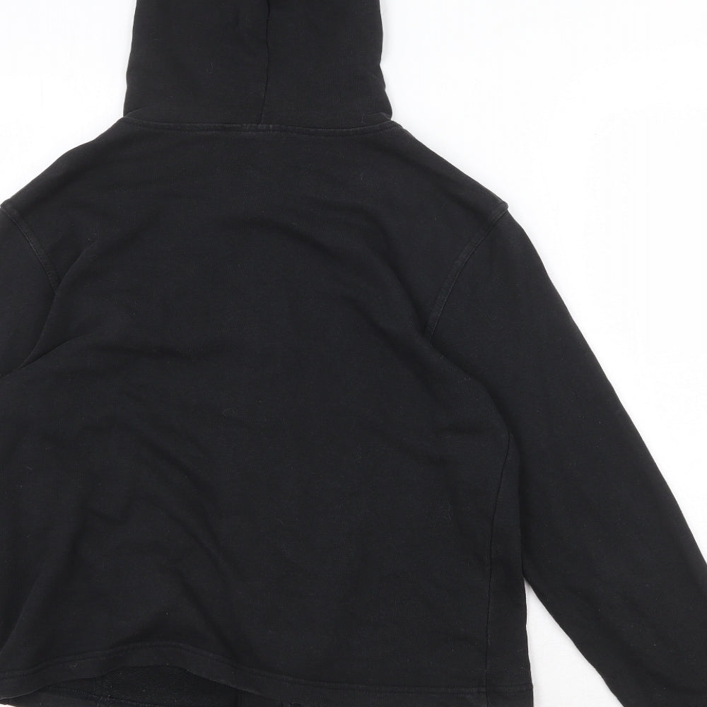 Crosshatch Womens Black Cotton Full Zip Hoodie Size 10 Zip - Active
