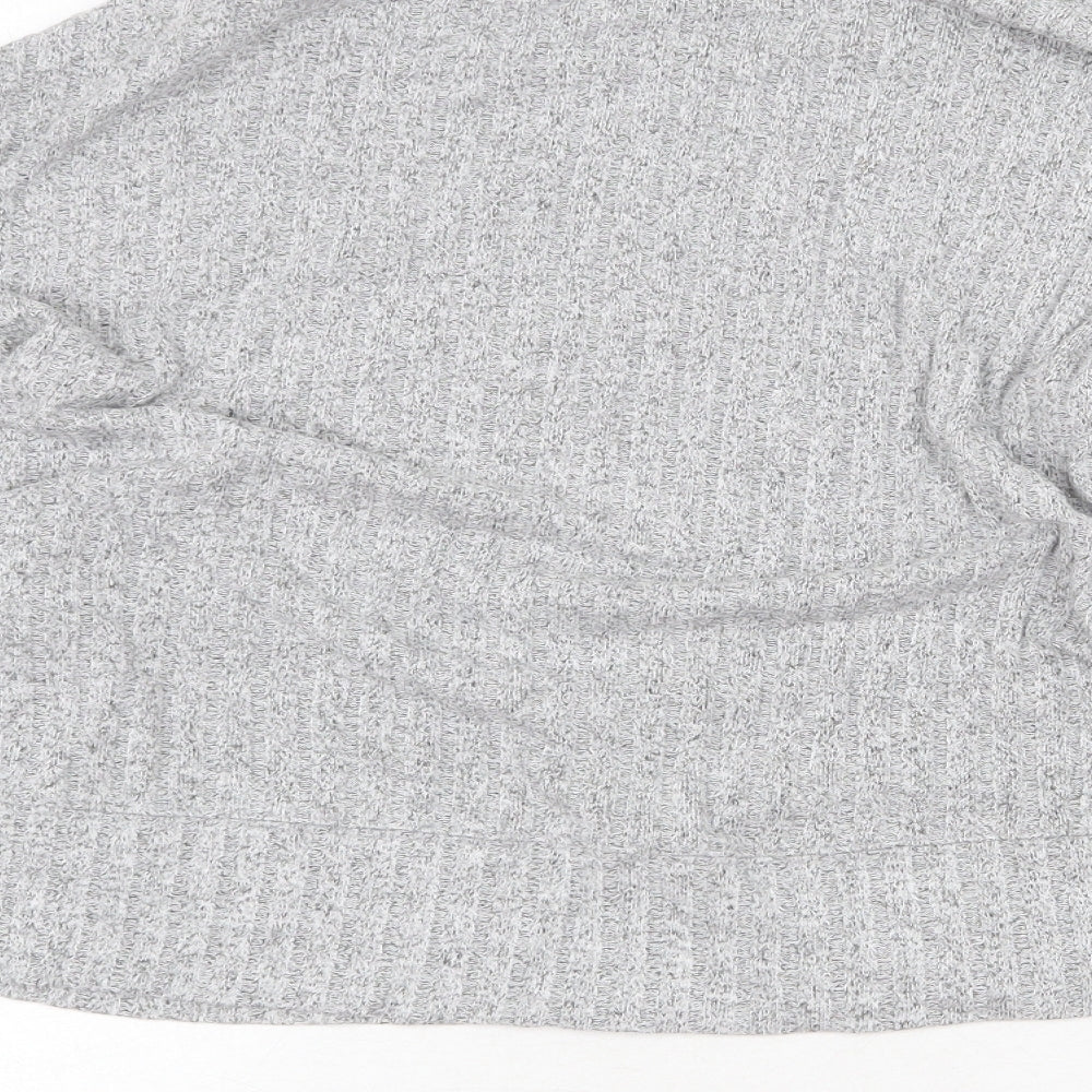 Marks and Spencer Womens Grey Round Neck Viscose Pullover Jumper Size 10