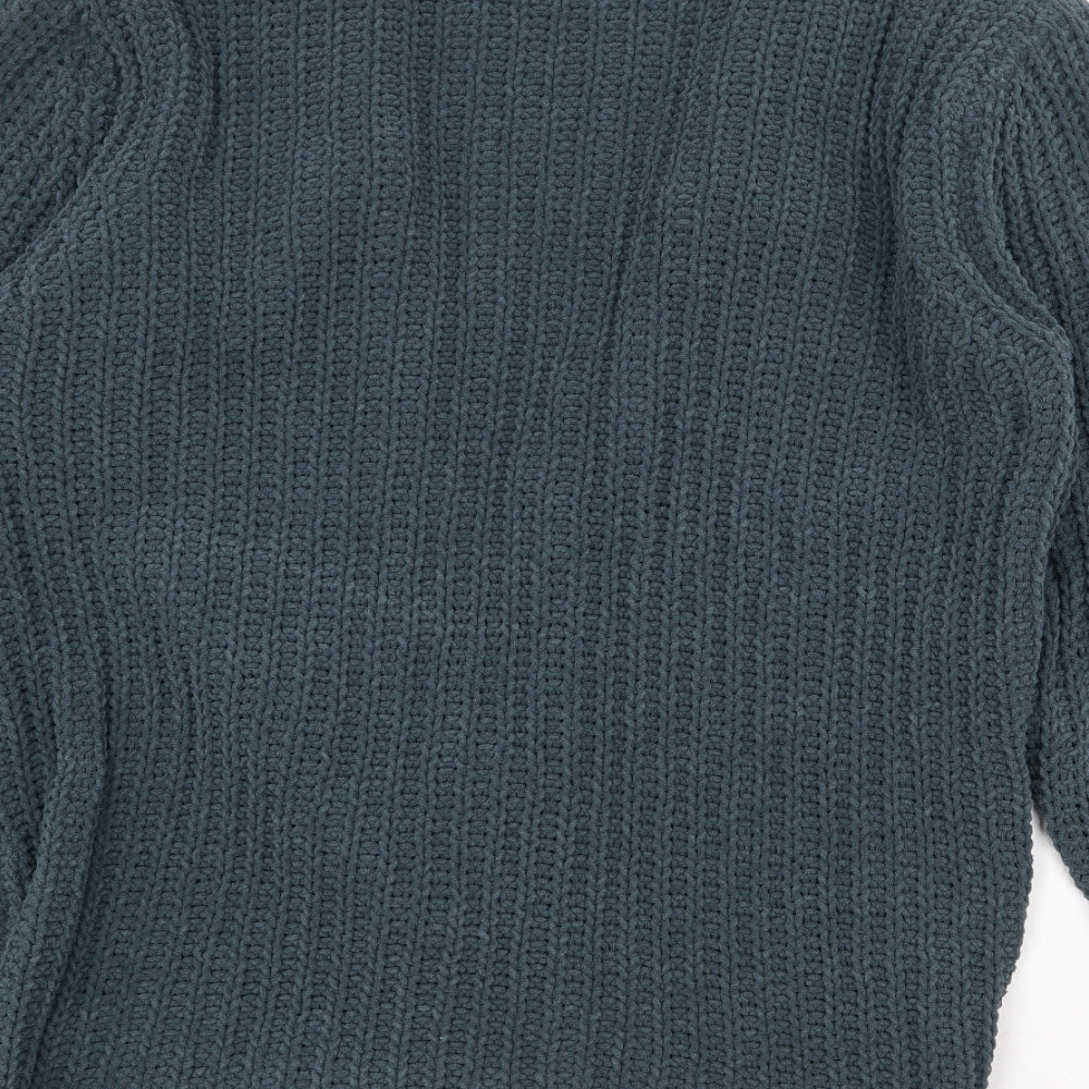 ASOS Womens Green V-Neck Polyester Cardigan Jumper Size M
