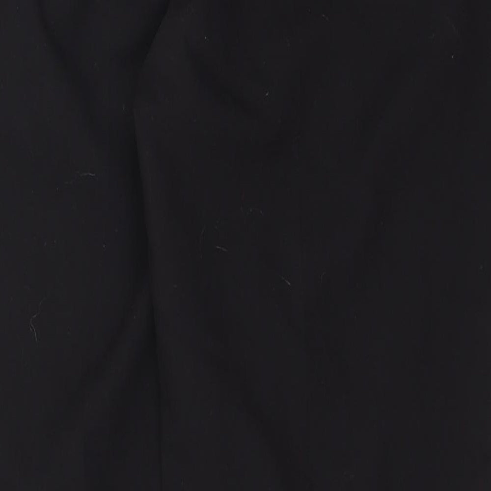 Dorothy Perkins Womens Black Polyester Trousers Size 10 Regular Zip