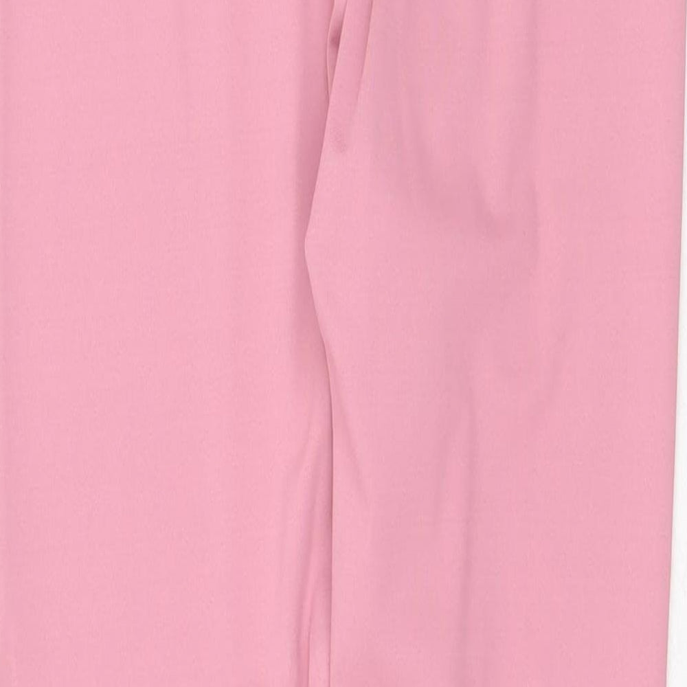 Misspap Womens Pink Polyester Jogger Leggings Size 10 Regular Pullover