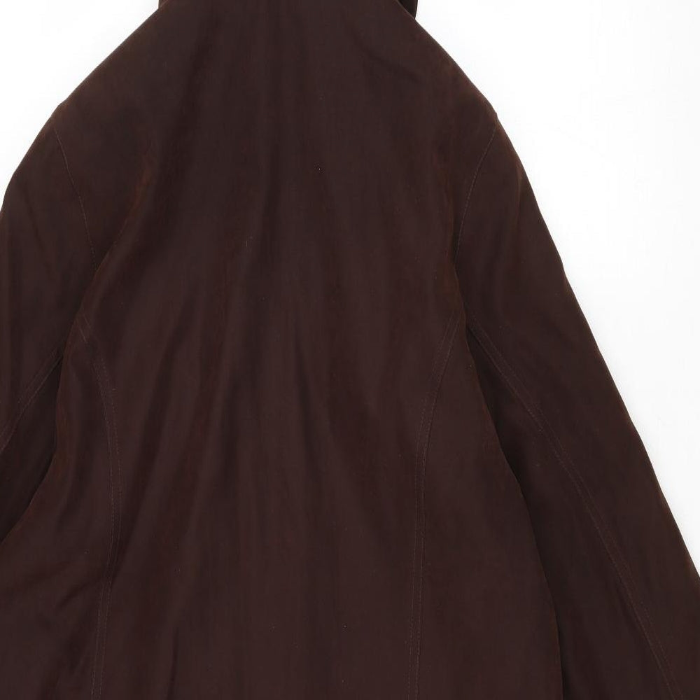 EWM Womens Brown Overcoat Coat Size 10 Zip