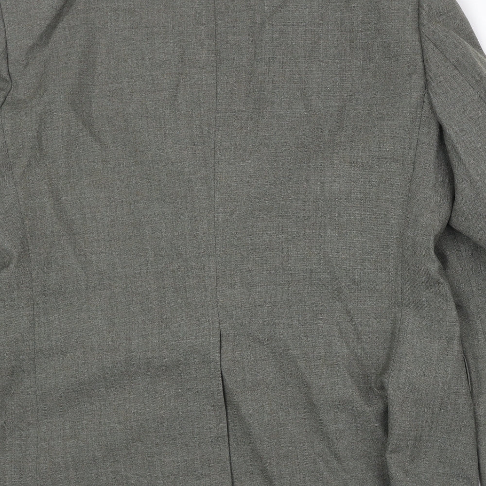 Marks & Spencer Mens Grey Polyester Jacket Suit Jacket Size 44 Regular
