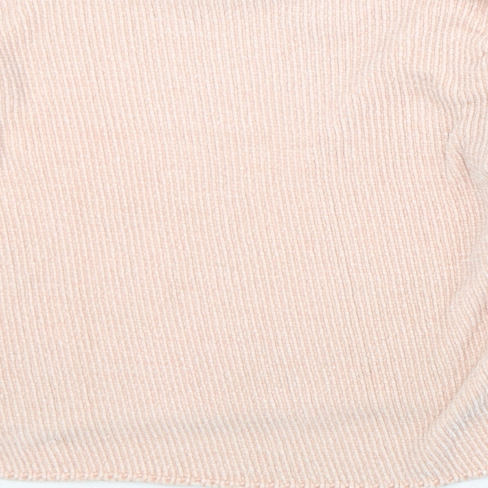 Noisy may Womens Pink Round Neck Polyester Pullover Jumper Size XS