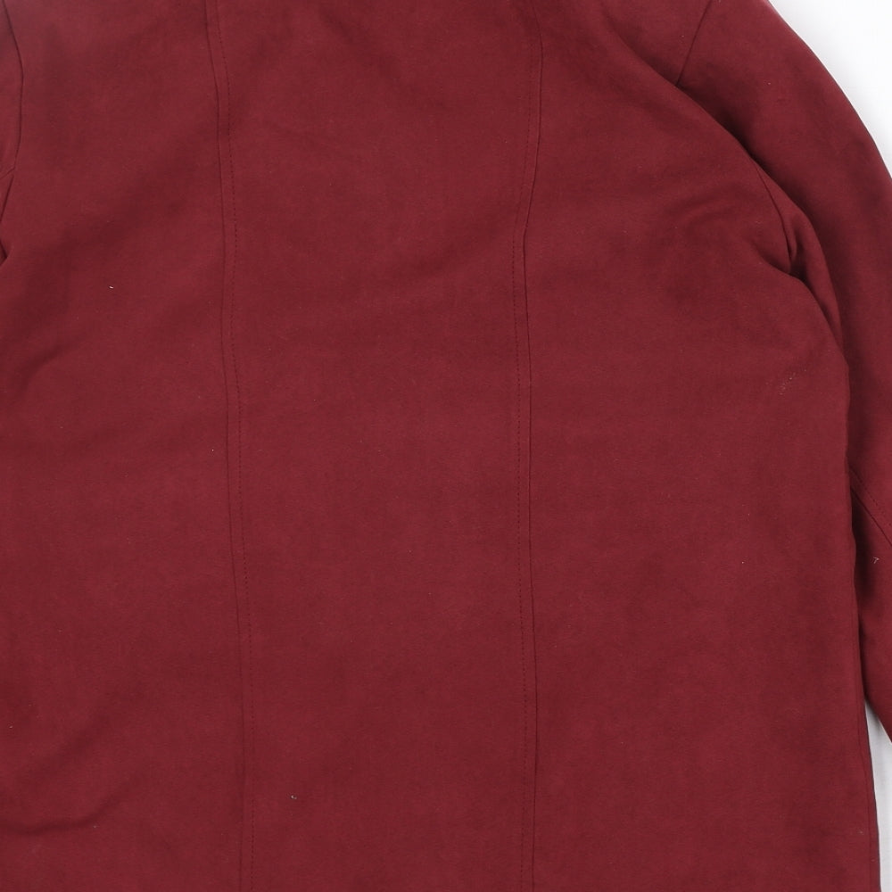 Klass Womens Red Jacket Size 10 Button